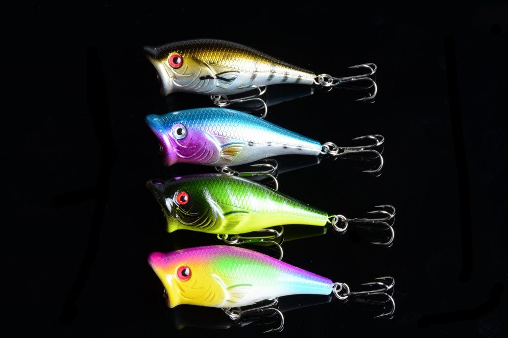 4X 6.5cm Popper Poppers Fishing Lure Lures Surface Tackle Fresh Saltwater