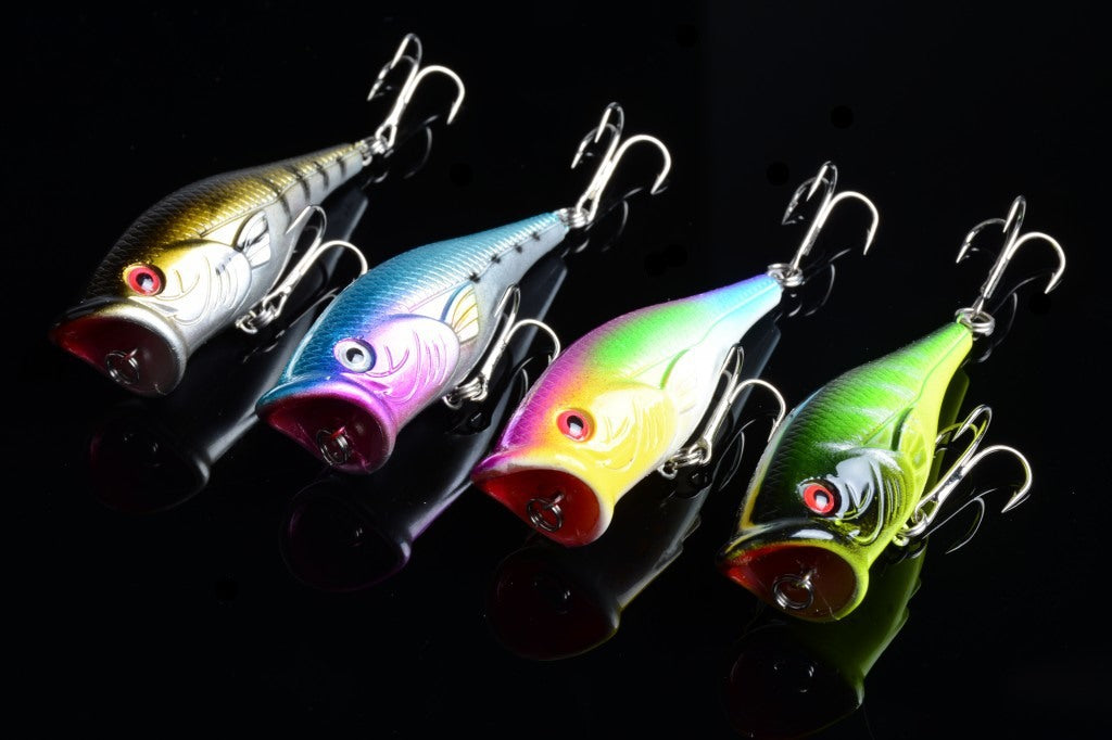 4X 6.5cm Popper Poppers Fishing Lure Lures Surface Tackle Fresh Saltwater