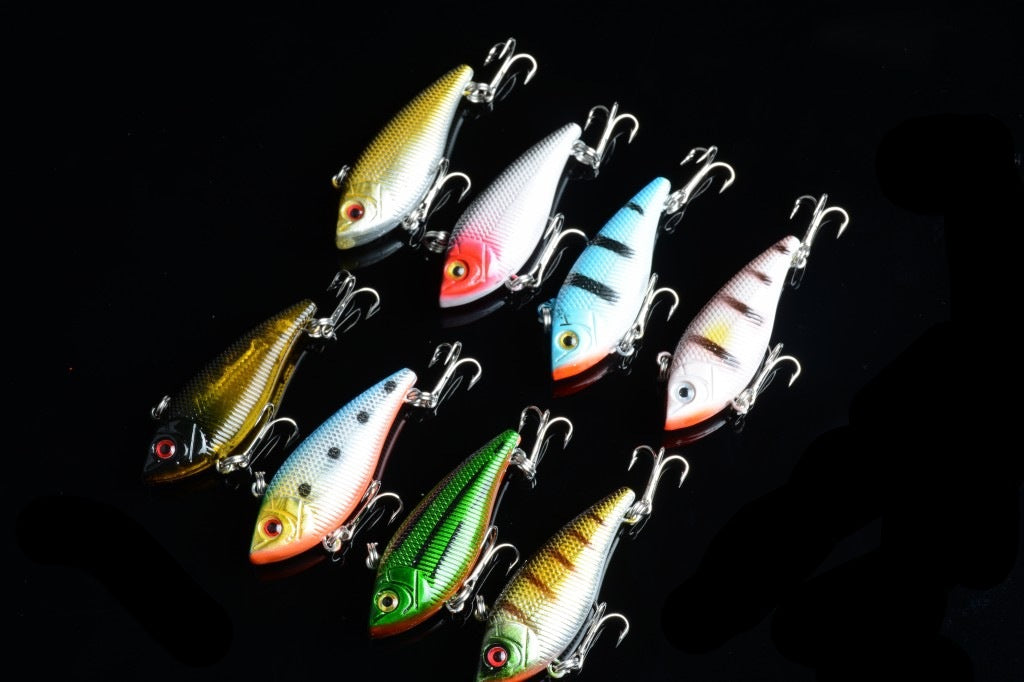 8x 5cm Vib Bait Fishing Lure Lures Hook Tackle Saltwater