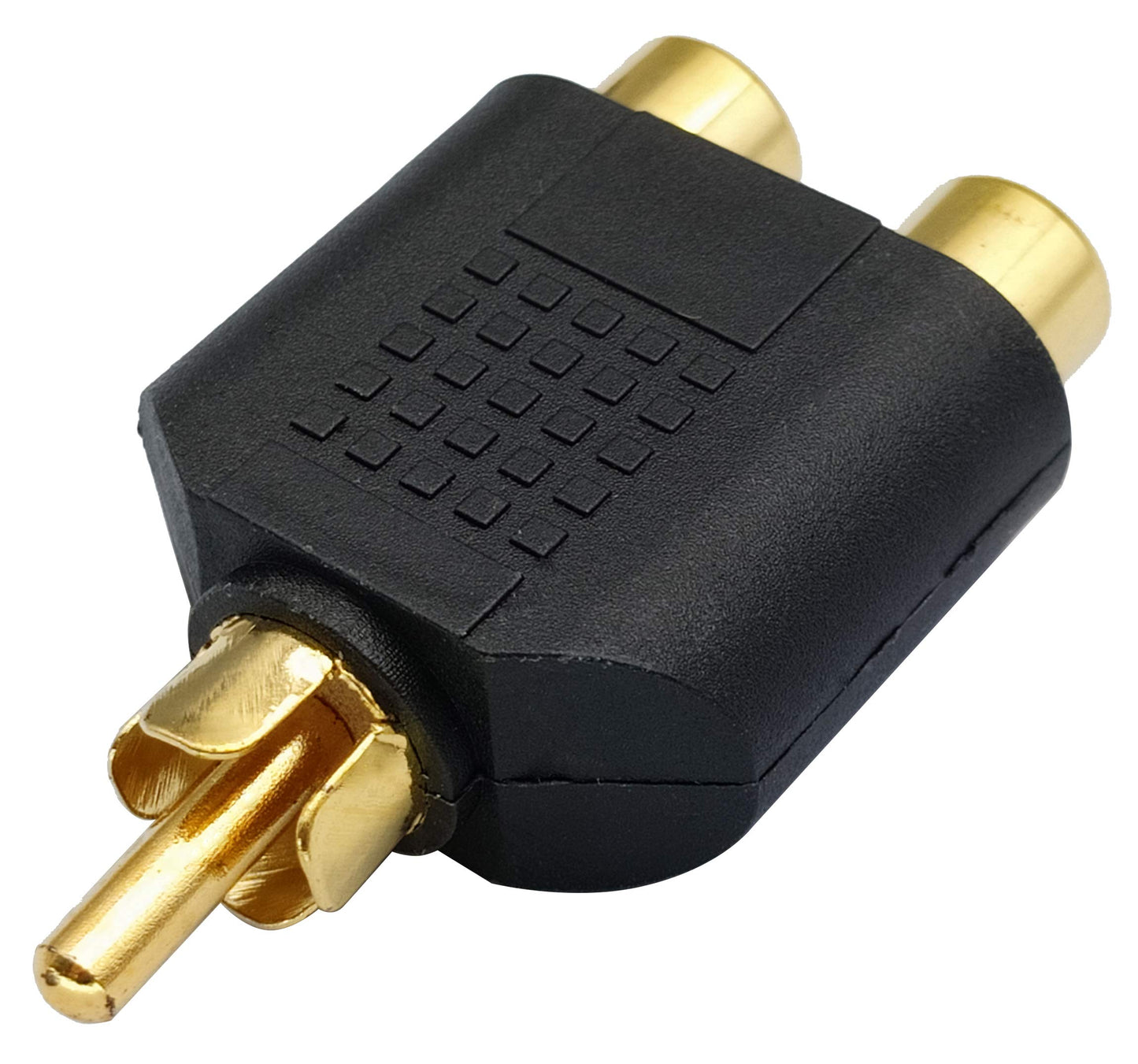 RCA Male to 2X RCA Female Audio Splitter Adapter Connector Coupler