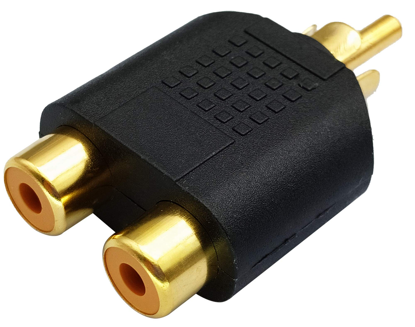 RCA Male to 2X RCA Female Audio Splitter Adapter Connector Coupler