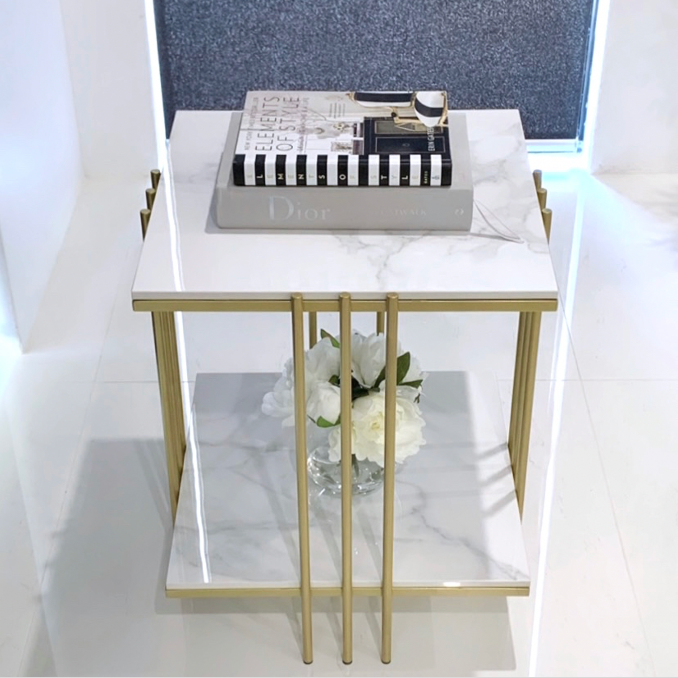 Interior Ave - Milano Gold Square Side Table