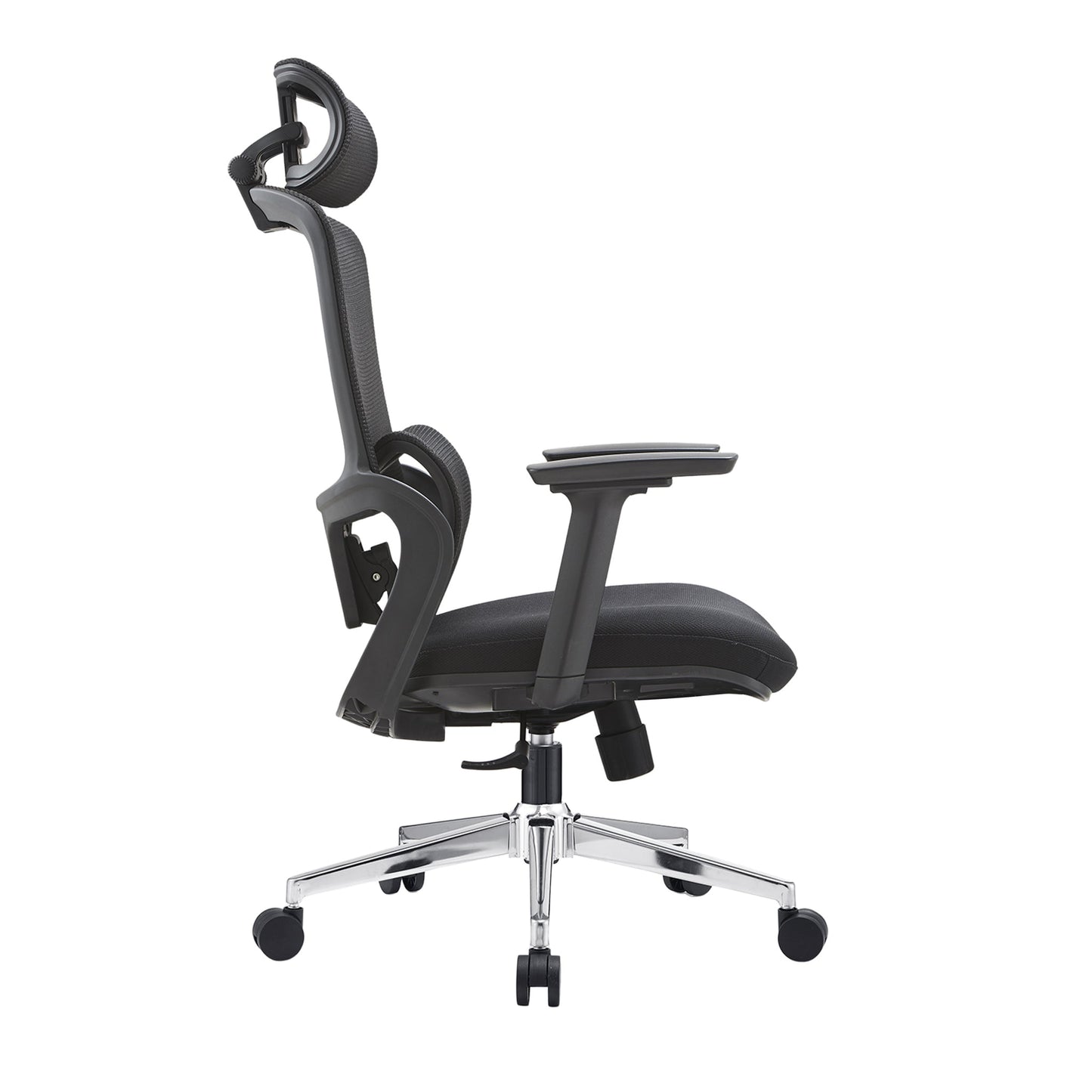 Elena High Back Fabric Seat Ergonomic Office Chair In Black