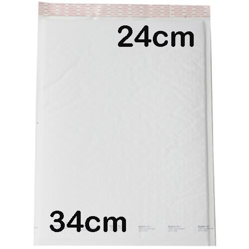 100 Wholesale Pack of 34*24cm White Padded Mailer Bag Envelope