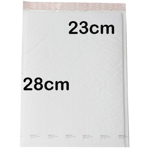 10 Piece Pack - 28 x 23cm White Bubble Padded Envelope Bag Post Courier Mailer Shipping Safe Fragile Self Seal