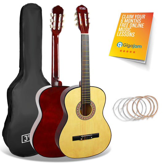 3rd Avenue Full Size Classical Guitar Pack - Natural