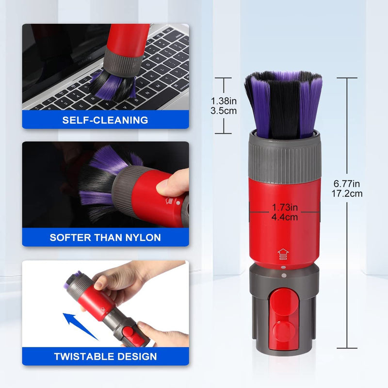 Scratch-Free, Self cleaning Dusting Brush for Dyson V7, V8, V10, V11, V12 & V15