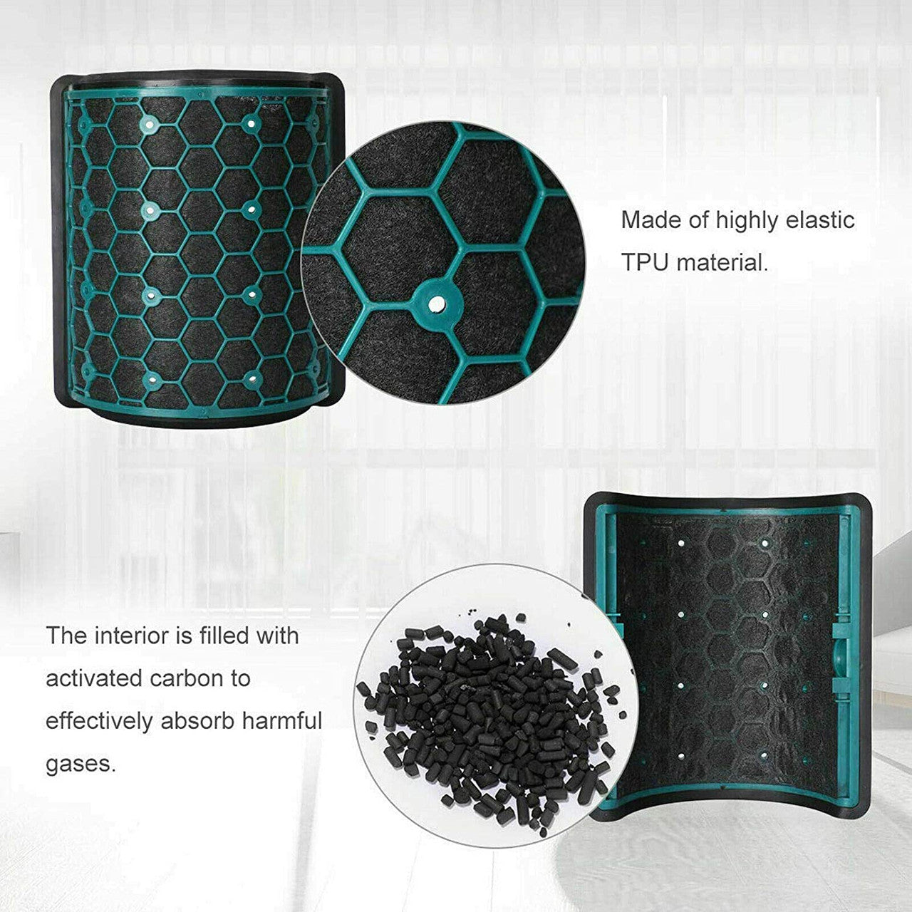 Glass HEPA + Inner Carbon Filter for Dyson Pure Cool Air Purifier