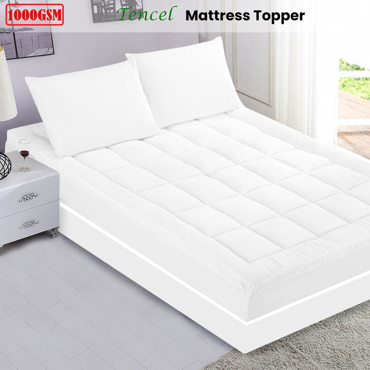 Ramesses 1000GSM Tencel Mattress Topper Double