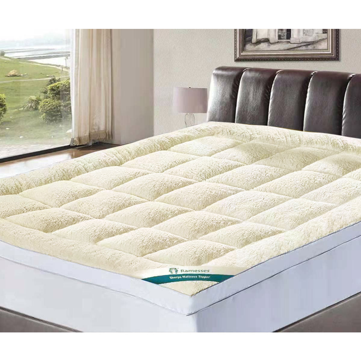 Ramesses 1600GSM Sherpa Winter Mattress Topper King