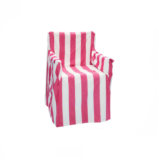 Rans Alfresco 100% Cotton Director Chair Cover - Striped Hot Pink