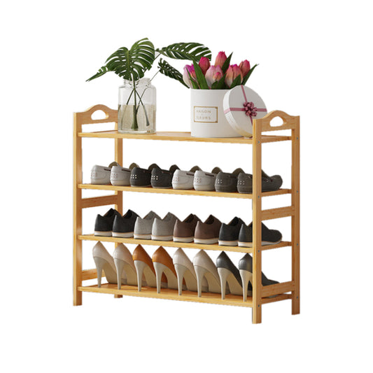 Multi-layers Bamboo Shoe Rack Storage Organizer Wooden Flower Stand Shelf(3 Layers)