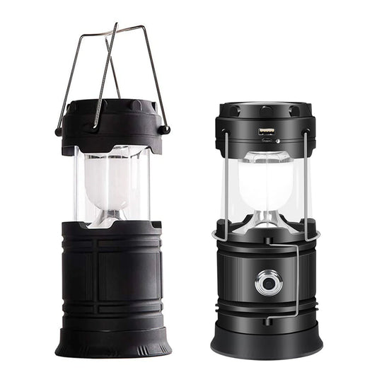 LED Camping Lamp Solar Powered Rechargeable USB Torch Waterproof Emergency Light Lantern