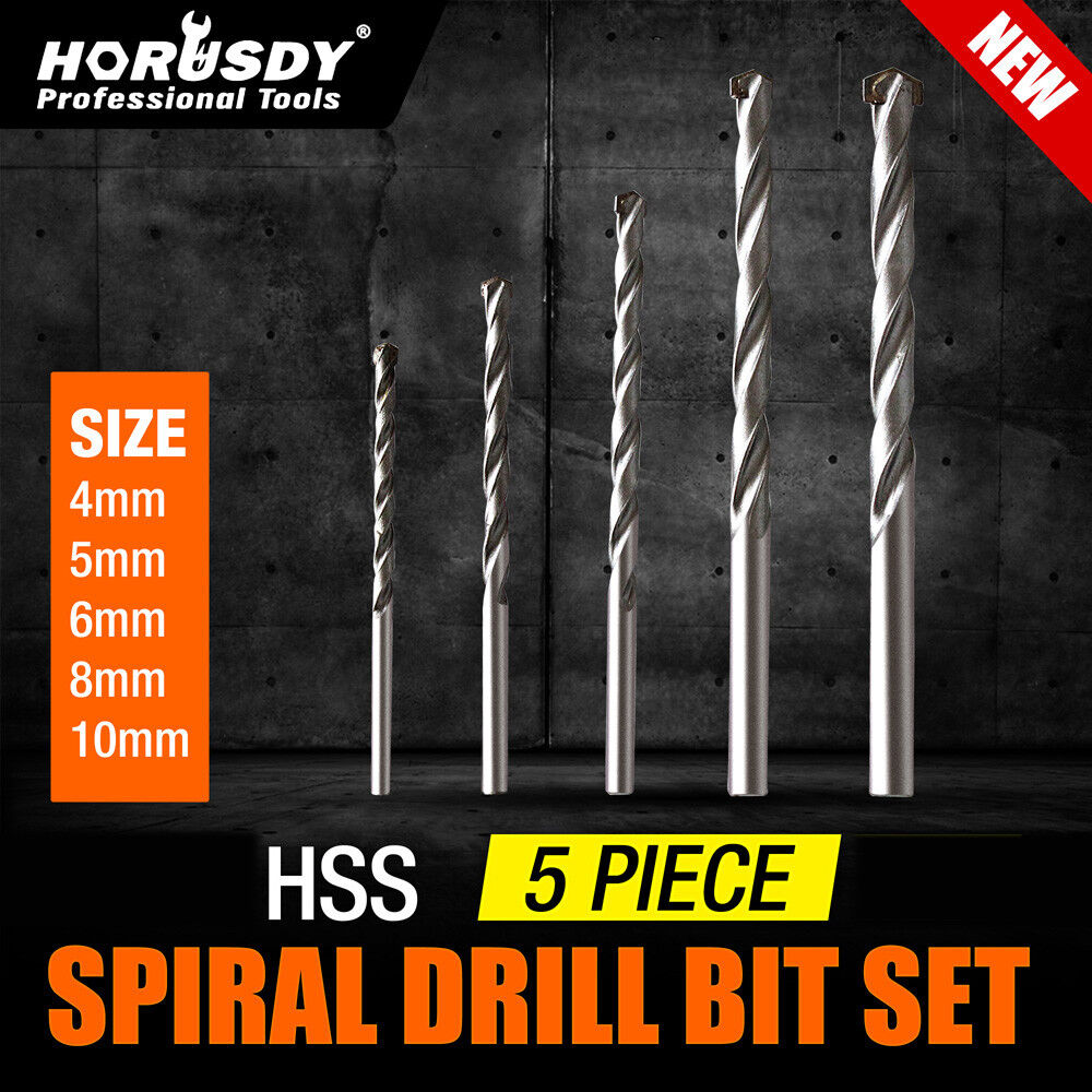 15Pc HSS Drill Bits Combination Set Wood Metal & Concrete Drilling Metric Titanium