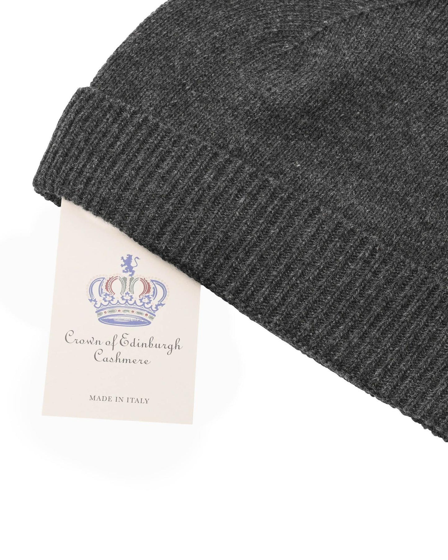 Crown of Edinburgh Cashmere Women's Cashmere Womens Classic Beanie in Steel - One Size