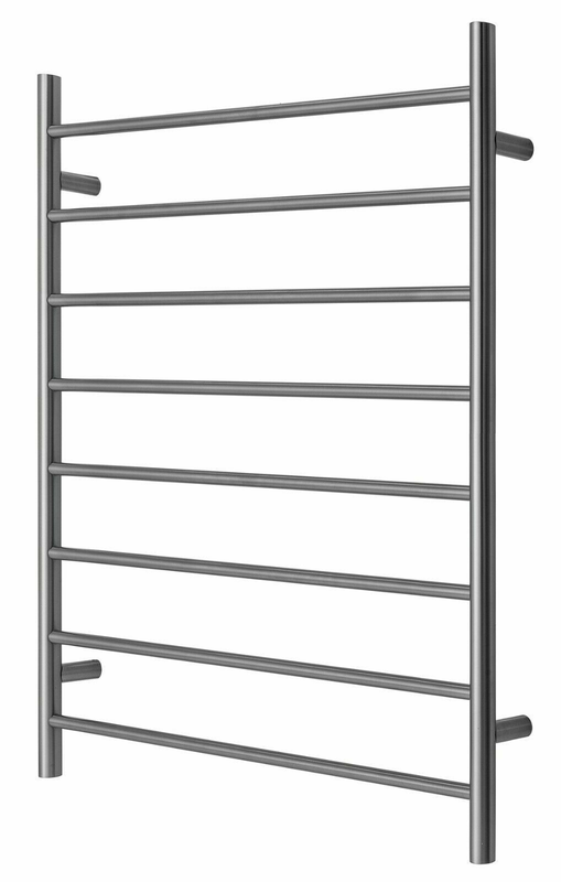 Premium Gunmetal Towel Rack - 8 Bars, Round Design, NON-heated, 1000x850mm Wide