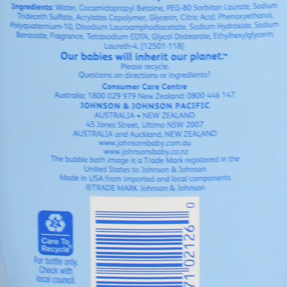 Johnson's 828ml Baby Bubble Bath