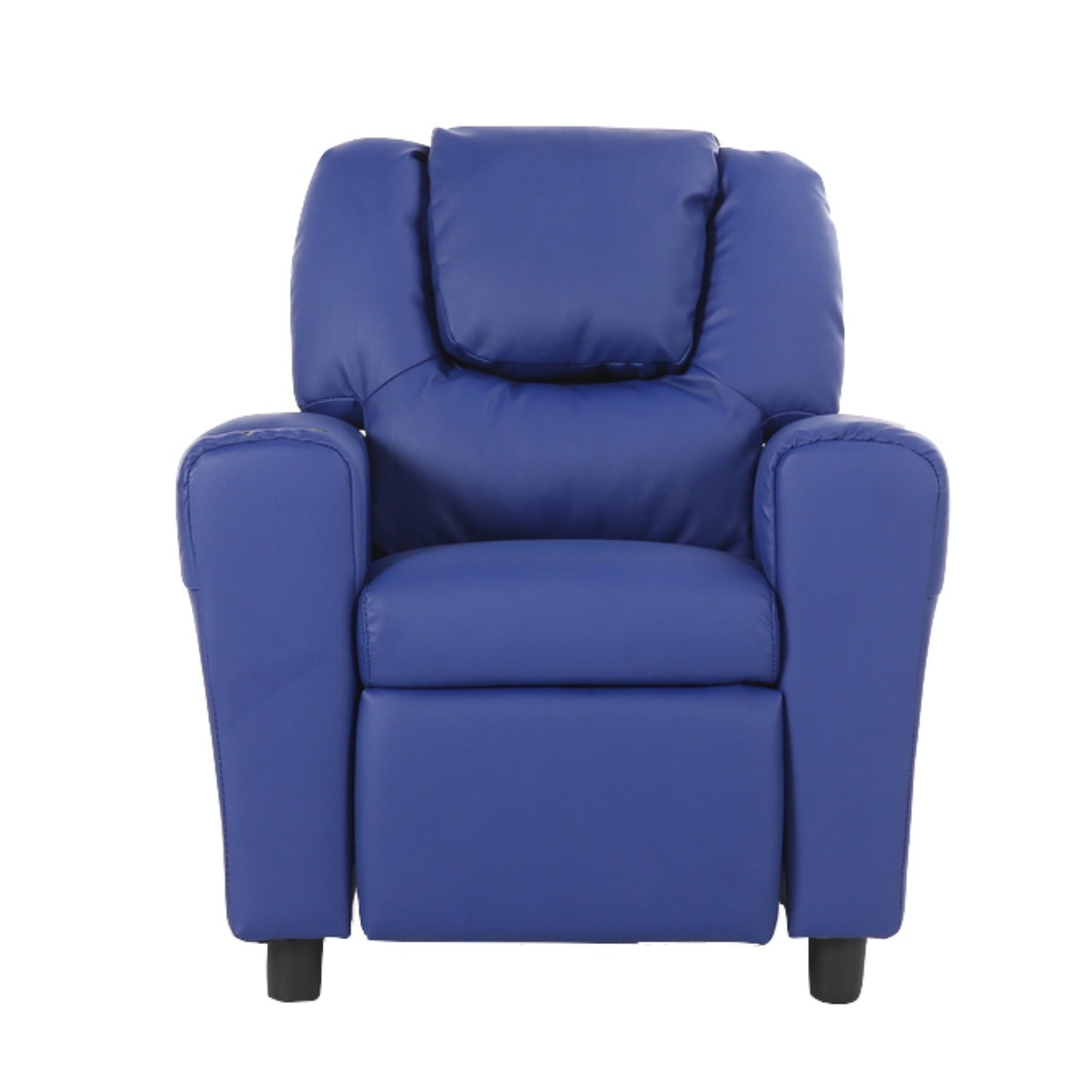 Set of 2 Oliver Kids Recliner Chair Sofa Children Lounge Couch PU Armchair Blue