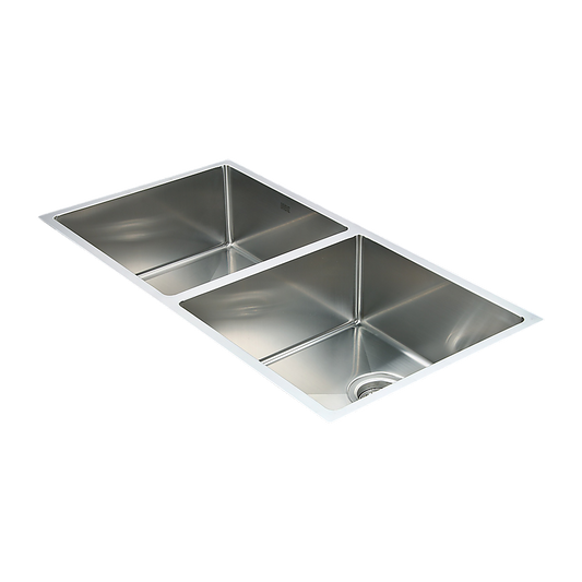 865x440mm Handmade Stainless Steel Undermount / Topmount Kitchen Sink with Waste