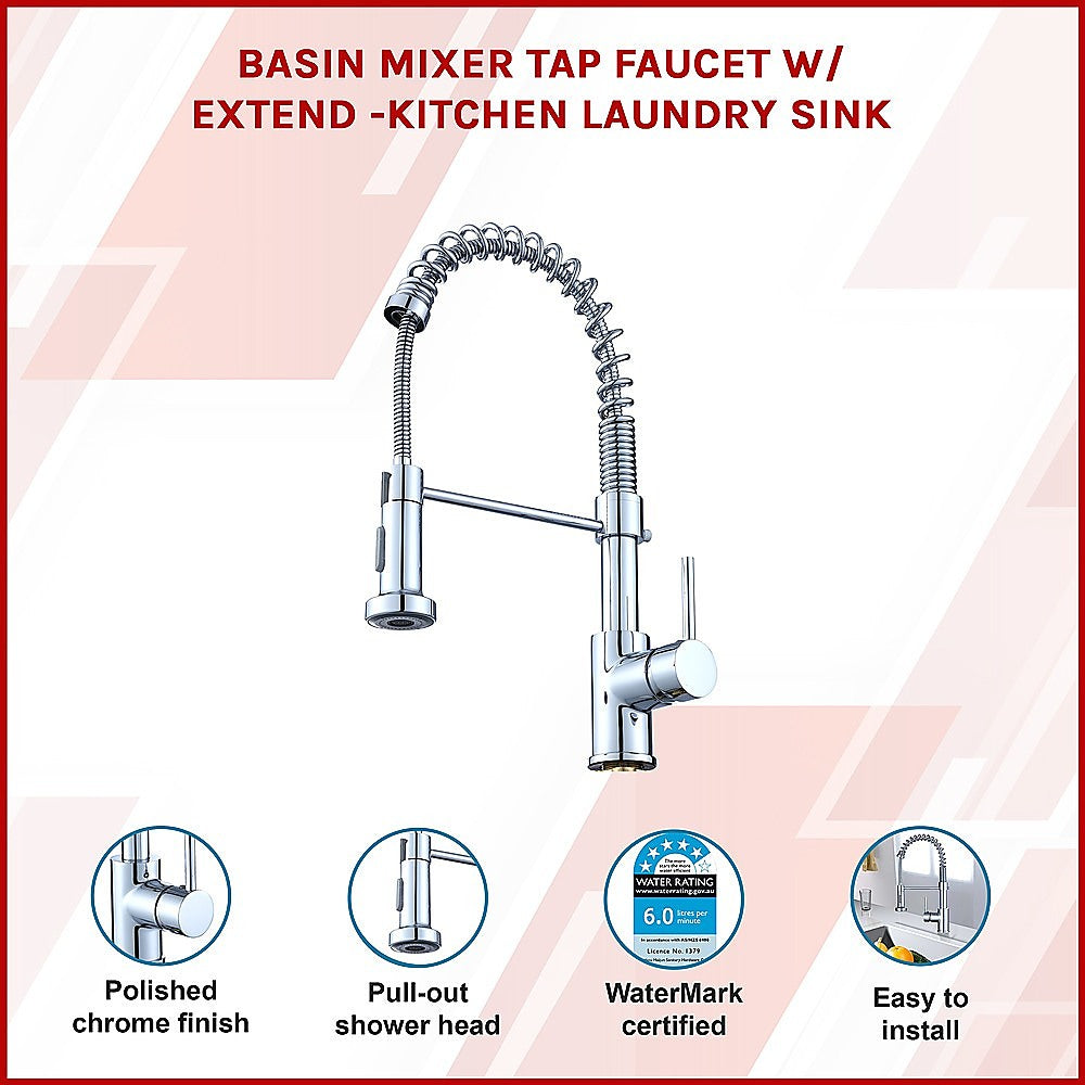 Basin Mixer Tap Faucet w/Extend -Kitchen Laundry Sink