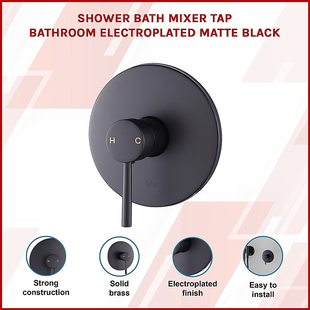 Shower Bath Mixer Tap Bathroom Electroplated Matte Black