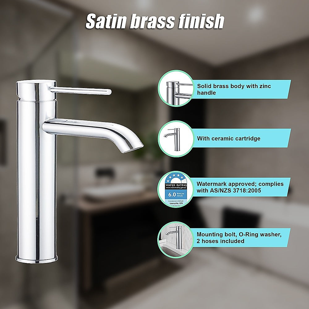 Tall Basin Mixer Tap Faucet -Kitchen Laundry Bathroom Sink