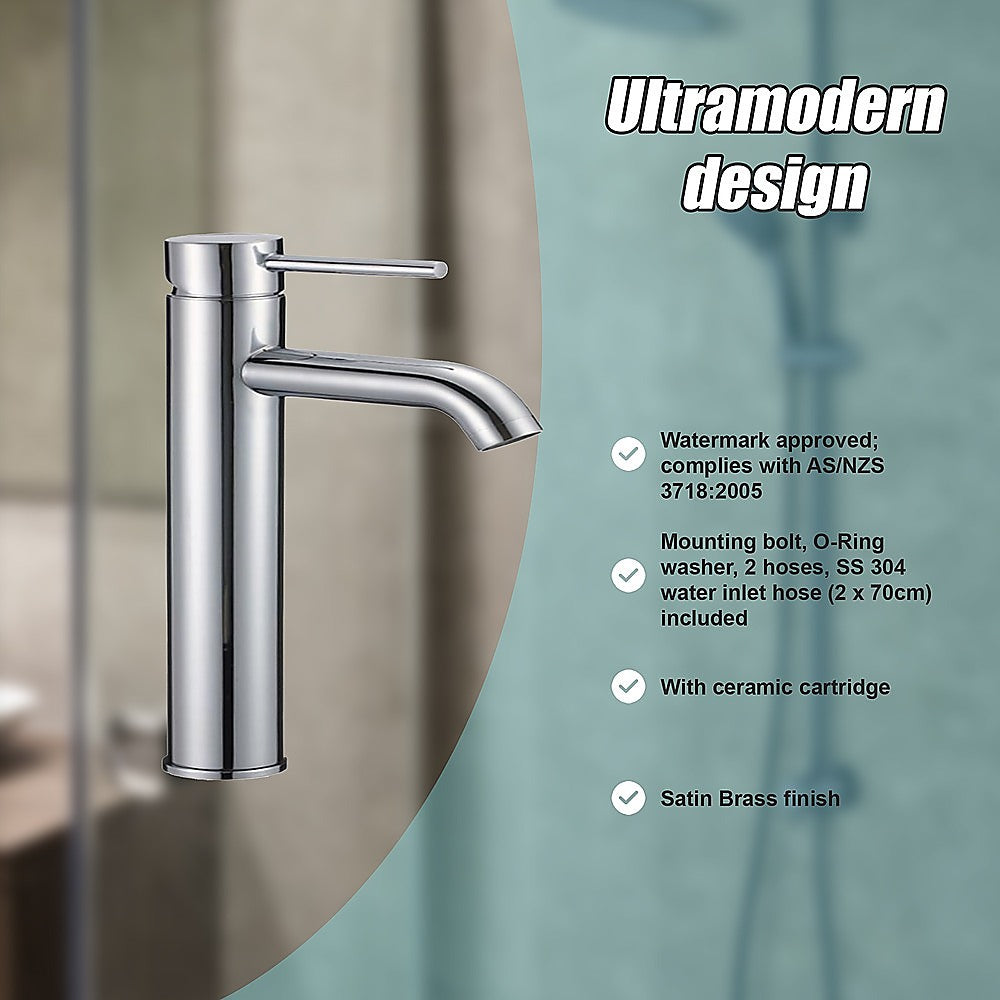 Tall Basin Mixer Tap Faucet -Kitchen Laundry Bathroom Sink