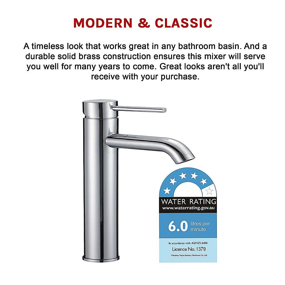 Tall Basin Mixer Tap Faucet -Kitchen Laundry Bathroom Sink