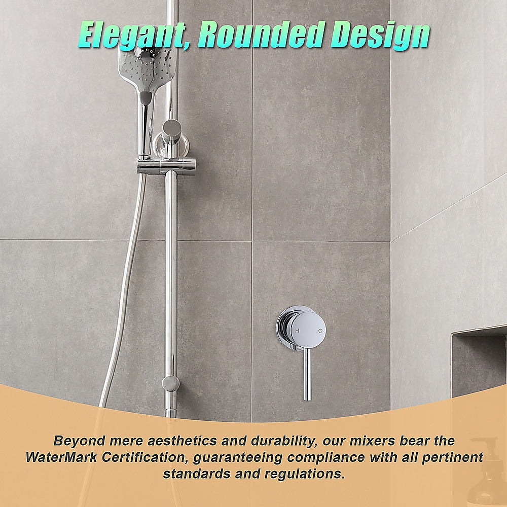 Single Round Shower Bath Mixer Tap Bathroom WATERMARK Approved