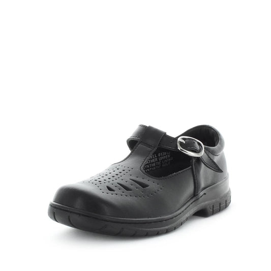 WILDE SCHOOL Boy's JARRELL School Black Smooth Shoe 4US