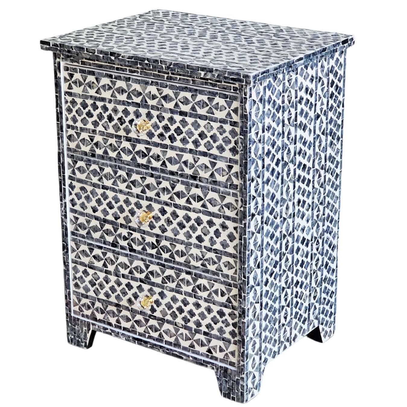 SANTA FE SIDE SHELL INLAY SIDE TABLE