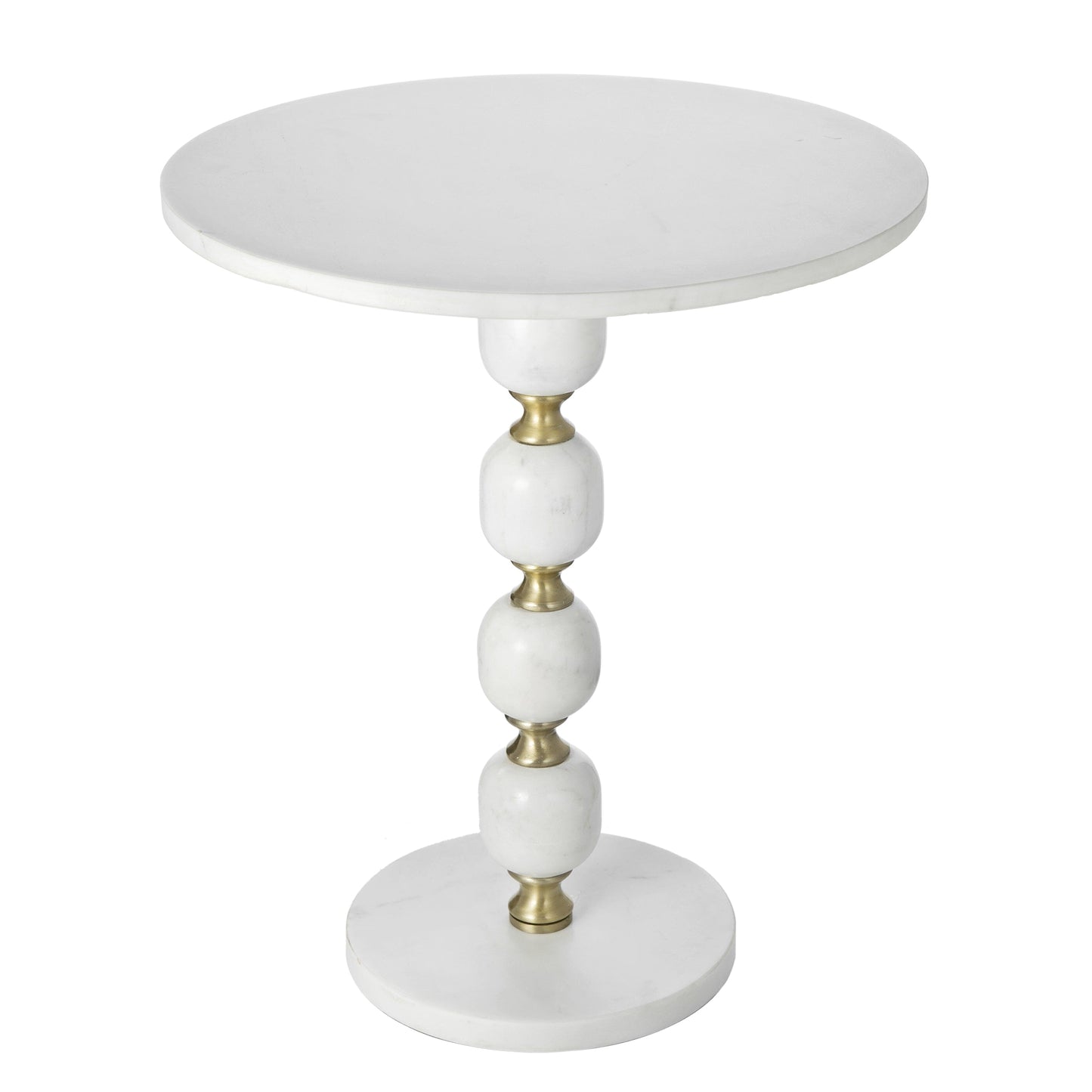 PEBBLE MARBLE AND ALUMINUIM HAND MADE SIDE TABLE