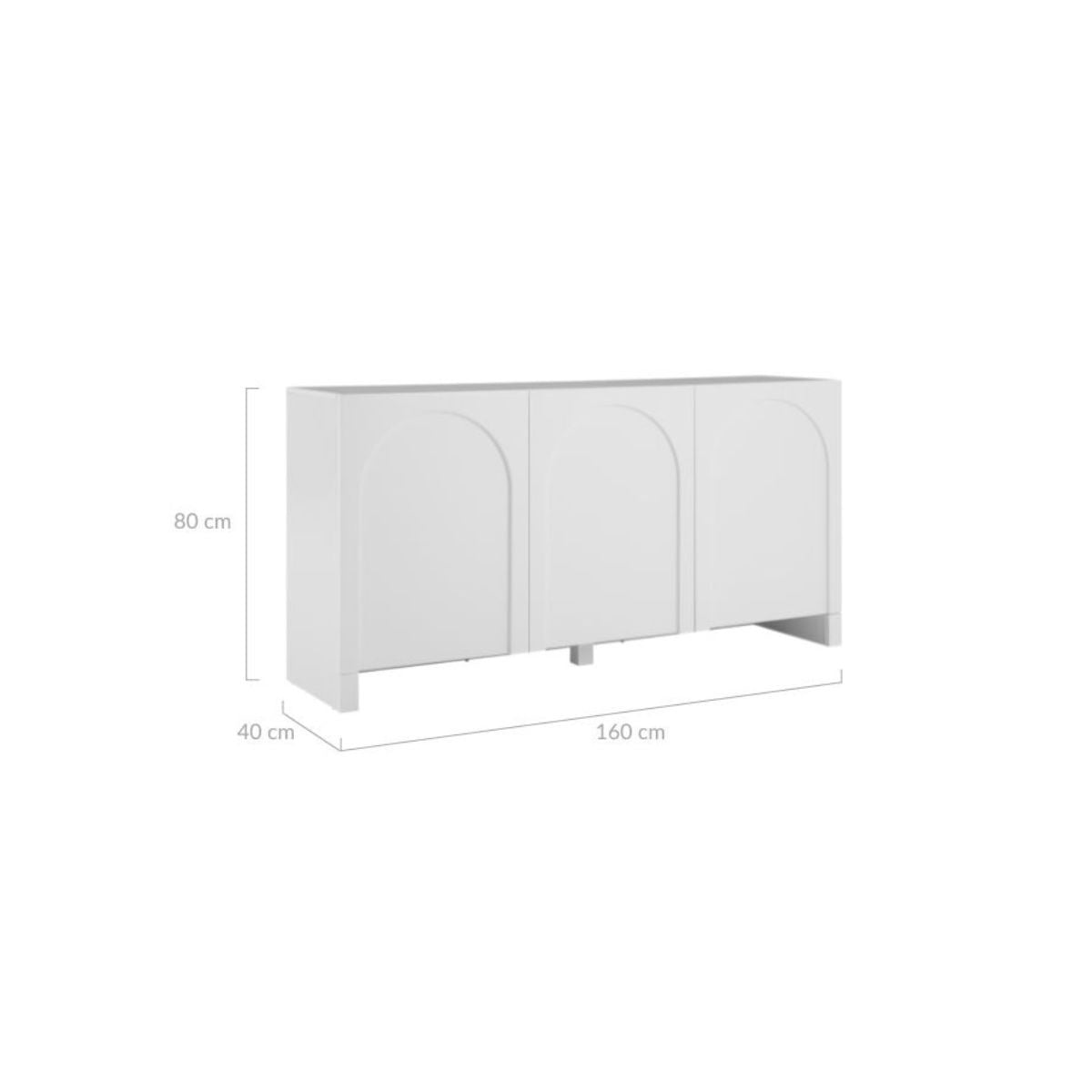 Dome White 3 Doors Sideboard