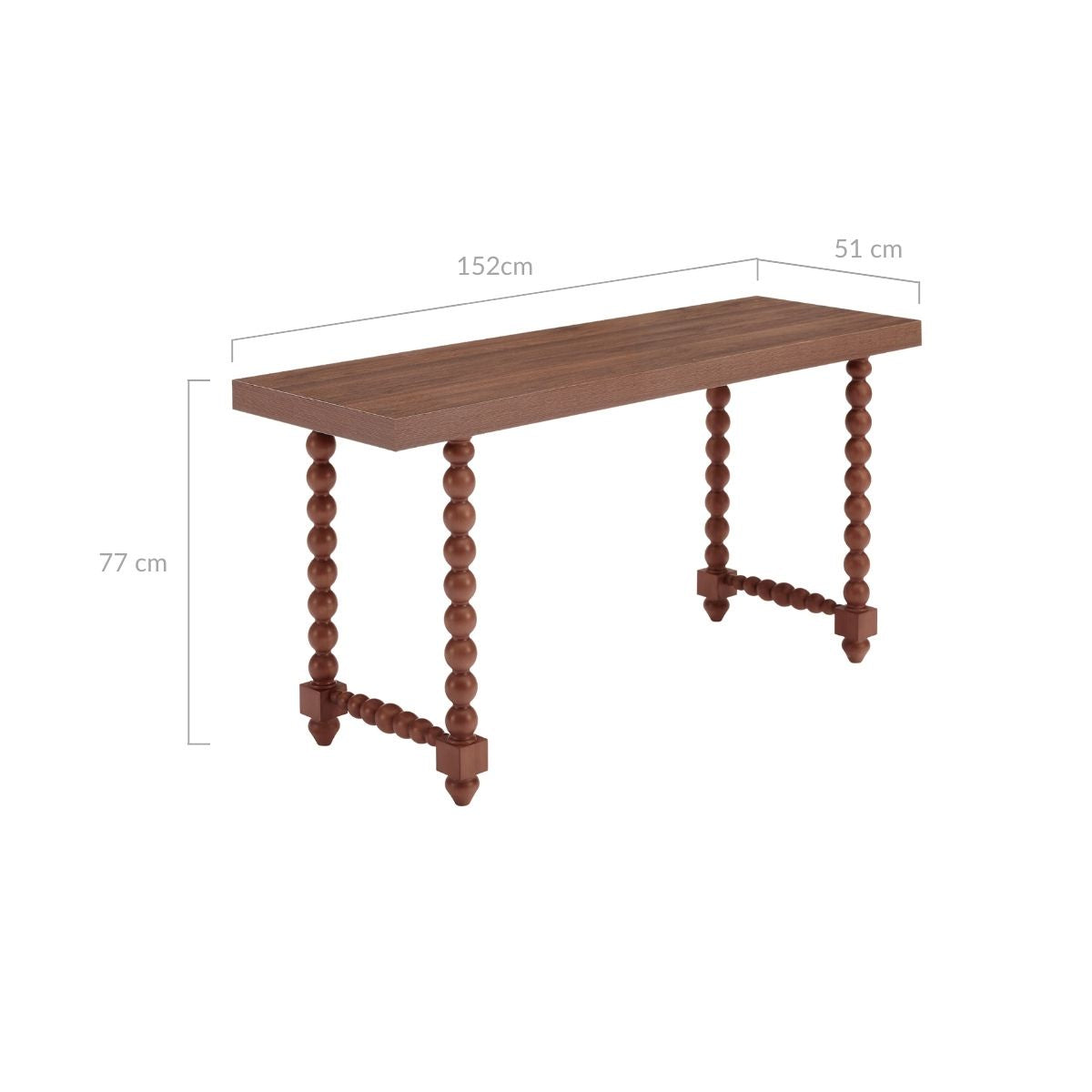 Julian Walnut Wooden Console Table