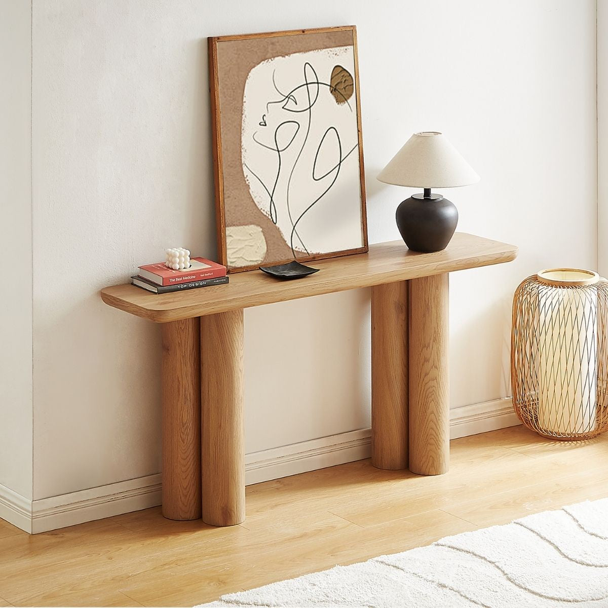 Tanner Natural Wooden Console Table