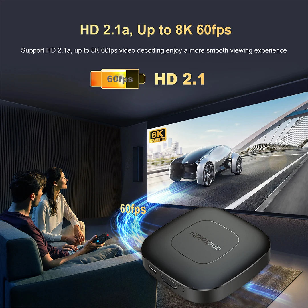 Android TV Express 8K+ Streaming Box - Ultra HD Android 13.0, 2G+8G with Voice Bluetooth Controller