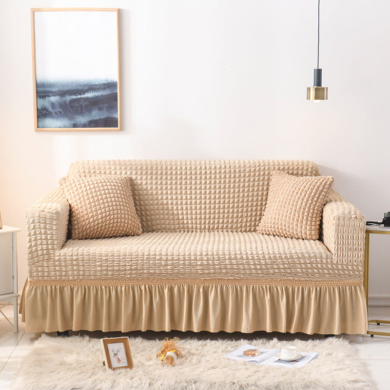 Elastic sofa cover-beige (235-300cm)