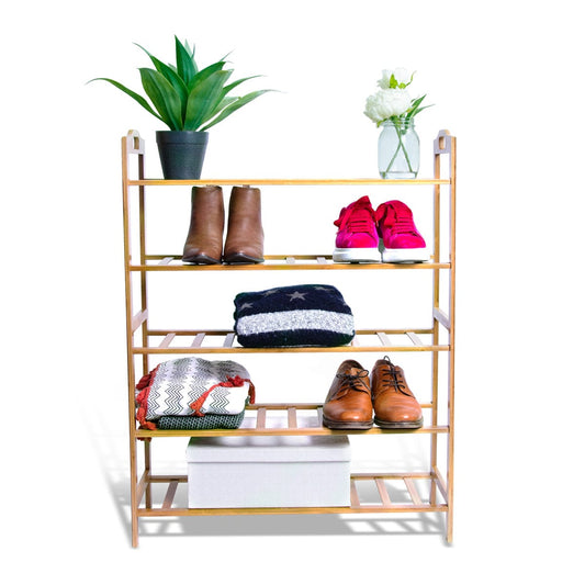 5 Tier Bamboo Shoe Rack