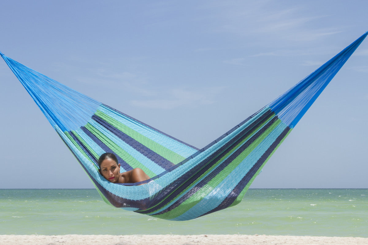 Outdoor undercover cotton Mayan Legacy hammock Family size Oceanica