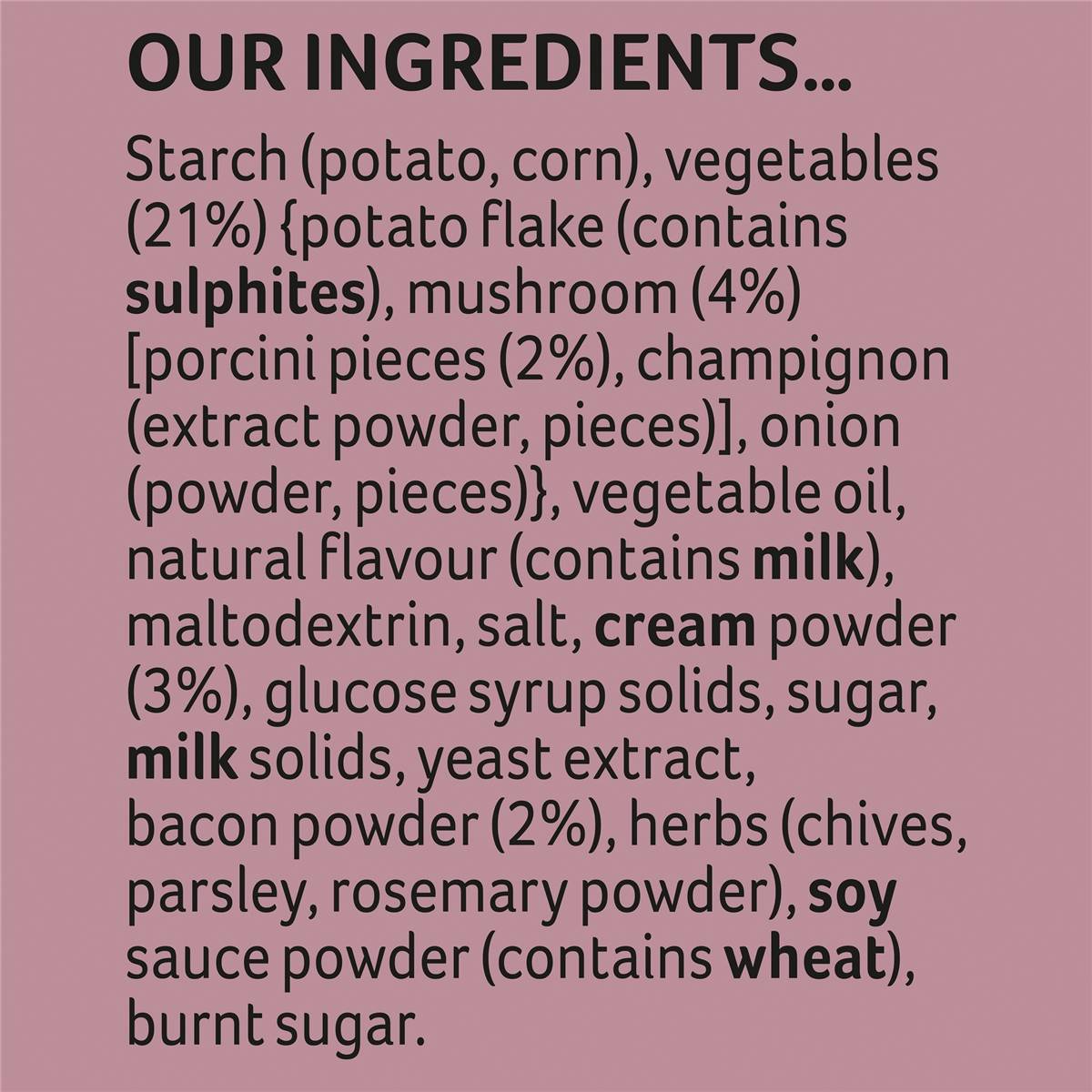 Continental Soup Sensations Mushroom & Bacon Serves 2 48g