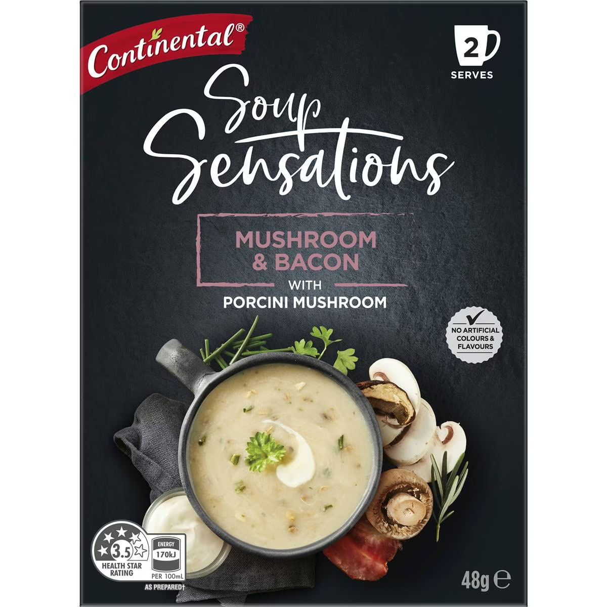 Continental Soup Sensations Mushroom & Bacon Serves 2 48g