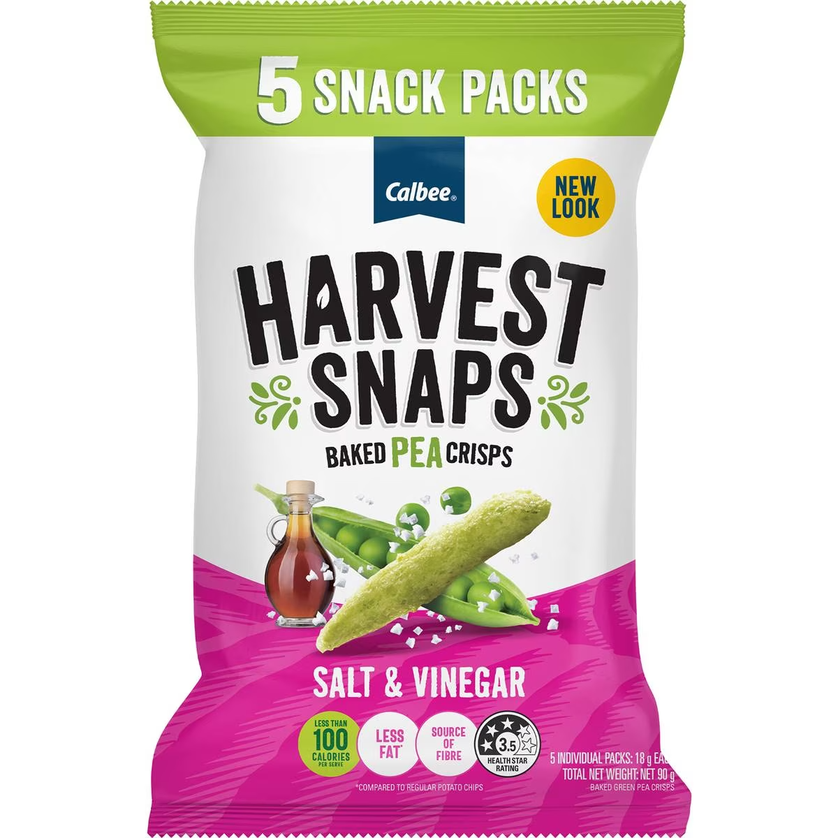 Calbee Harvest Snaps Salt & Vinegar 5 Pack