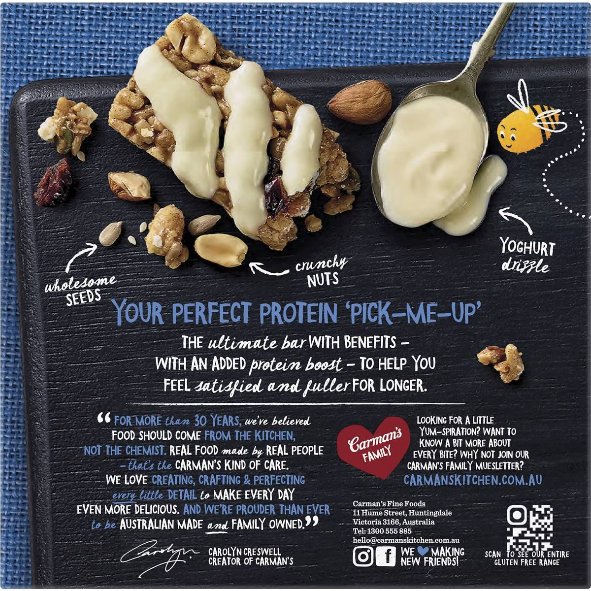 Carman's Protein Bars Greek Style Yoghurt & Berry 5 Pack