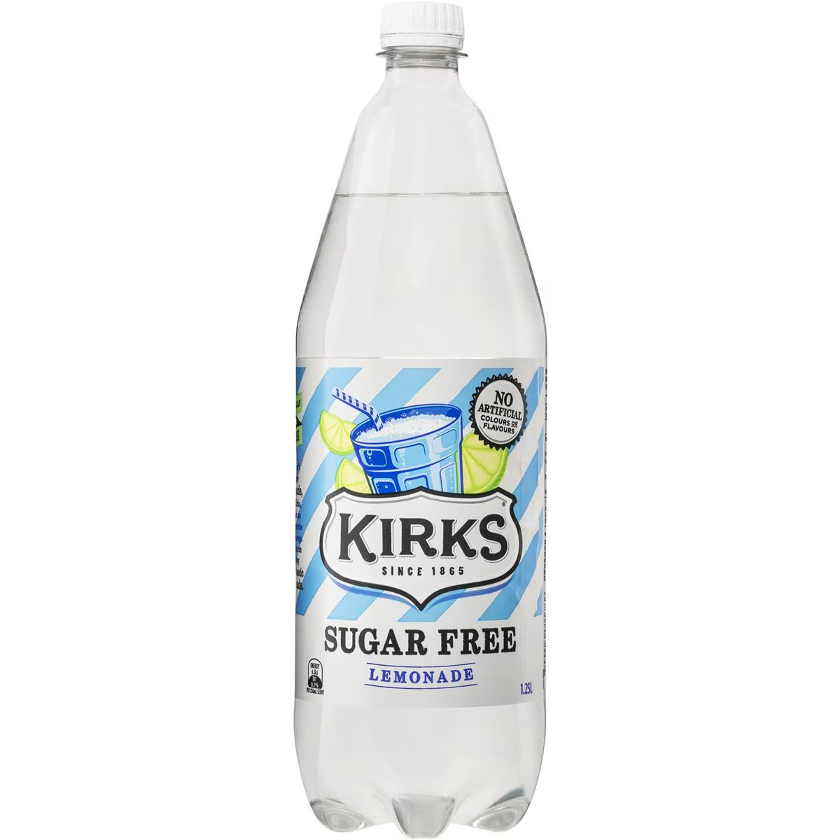 Kirks Sugar Free Lemonade Soft Drink Bottle 1.25l