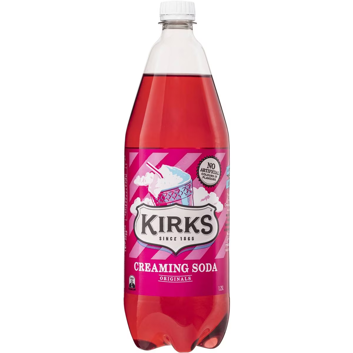 Kirks Creaming Soda Soft Drink Bottle 1.25l