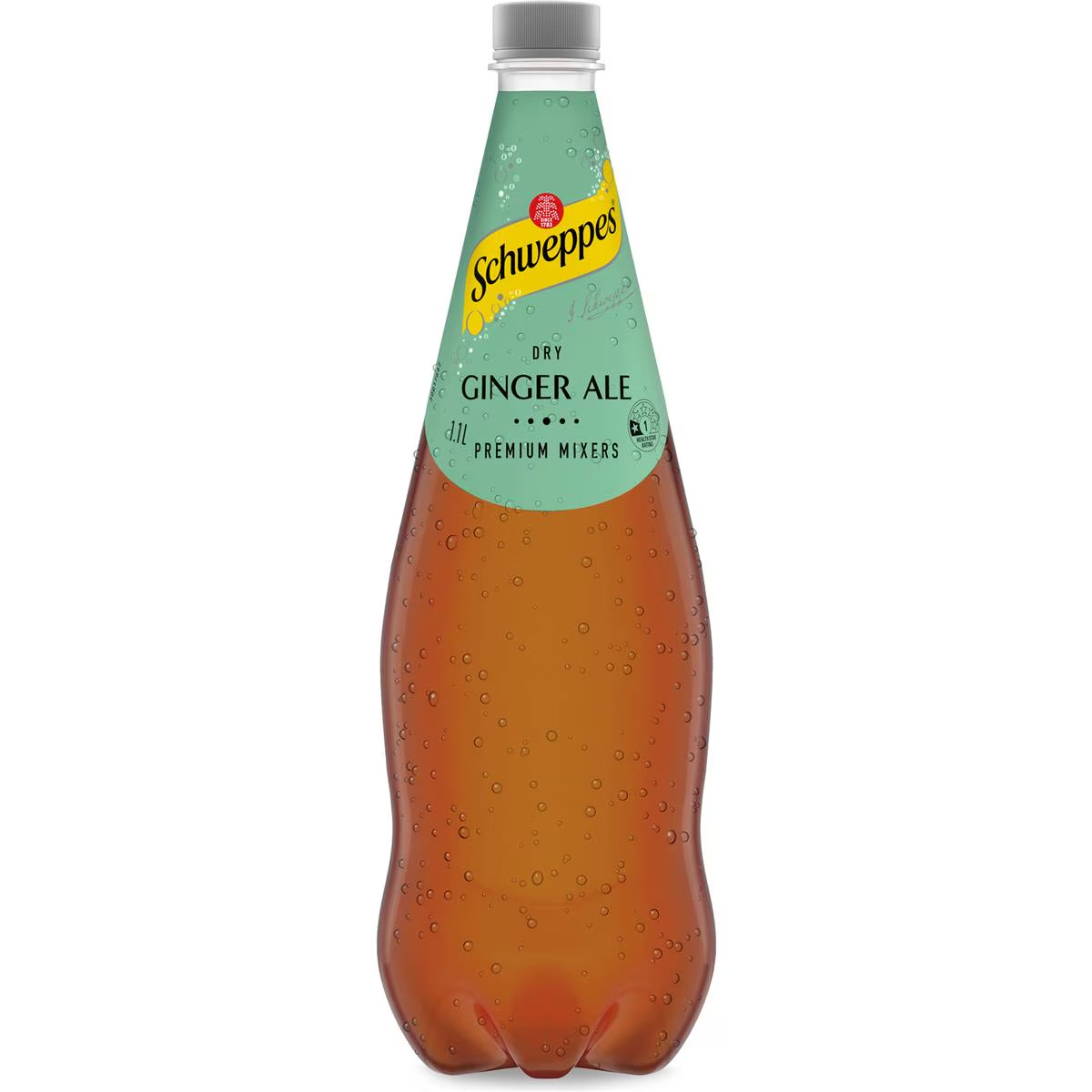 Schweppes Dry Ginger Ale Soft Drink Classic Mixers Bottle 1.1l