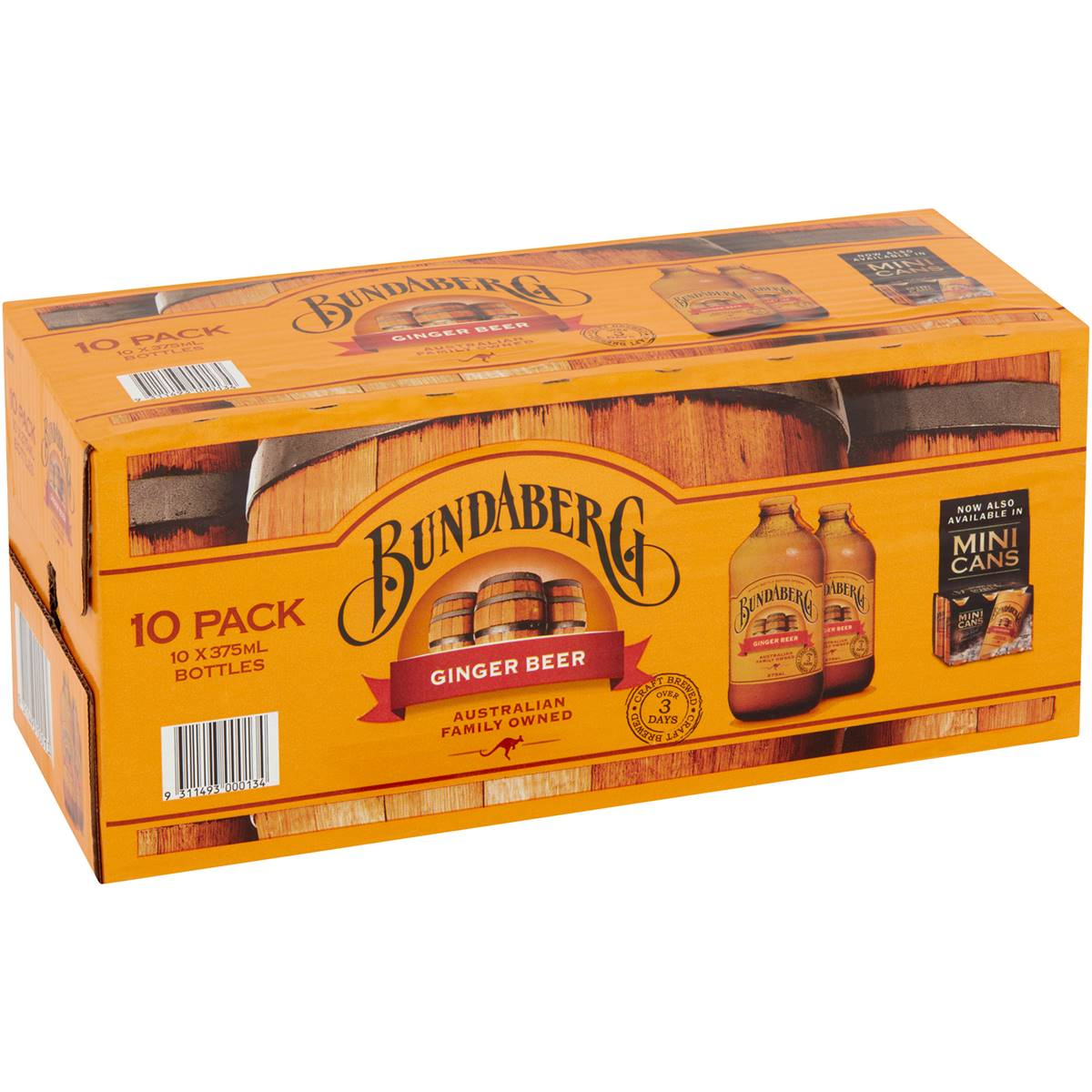 Bundaberg Ginger Beer 375ml X10 Pack