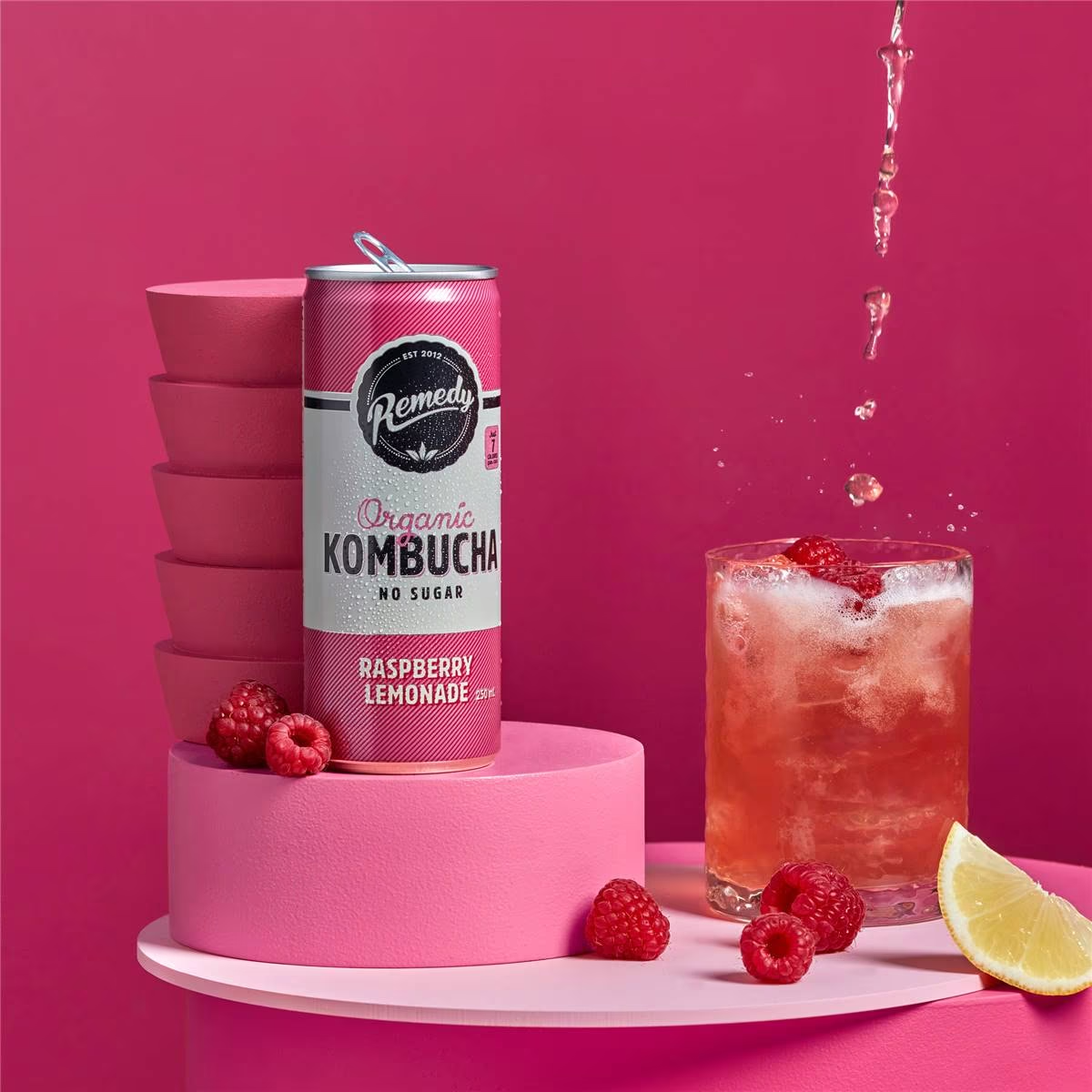 Remedy Raspberry Lemonade Kombucha 4 Pack