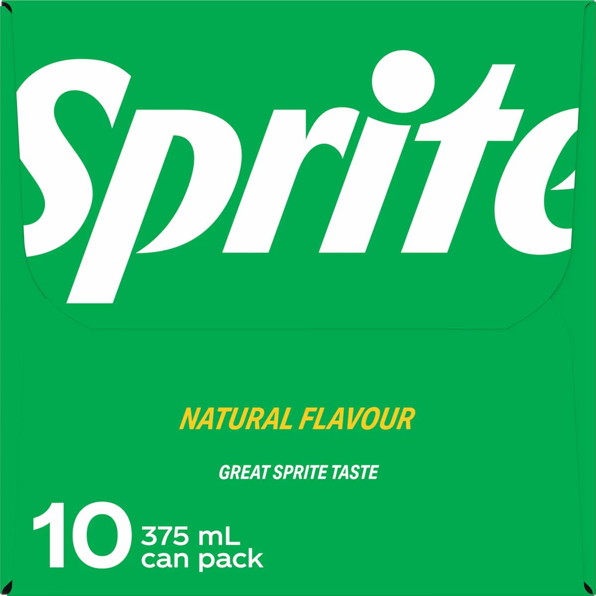 Sprite Lemonade Soft Drink Multipack Cans 375ml x10 Pack