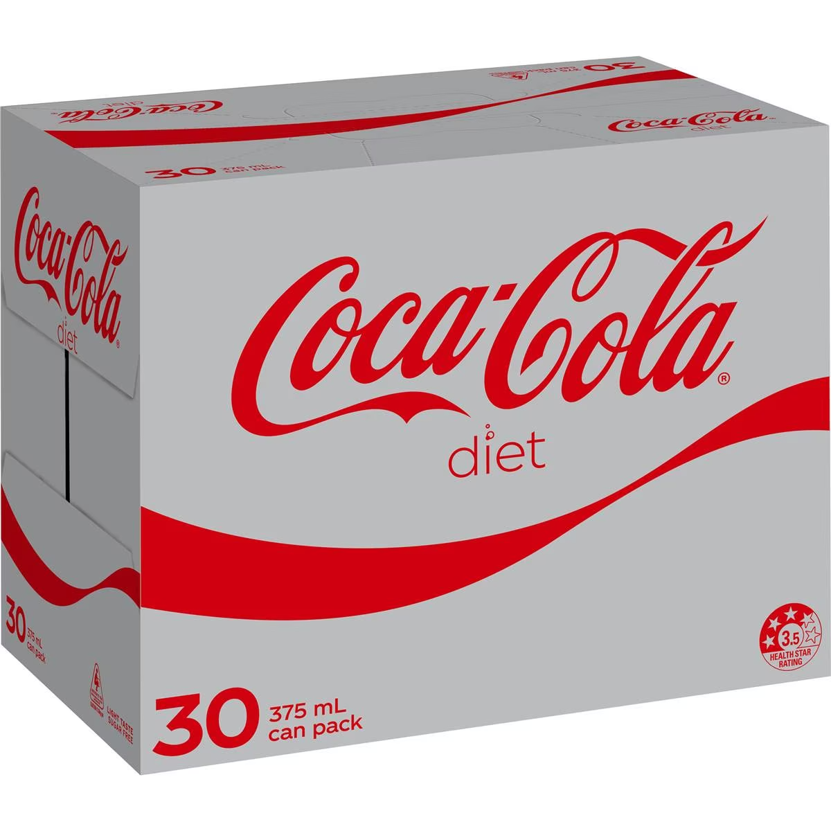 Coca - Cola Diet Soft Drink Multipack Cans 375ml X 30 Pack